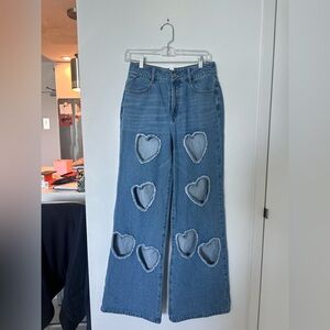 NWT JW PEI HEART CUT OUT JEANS